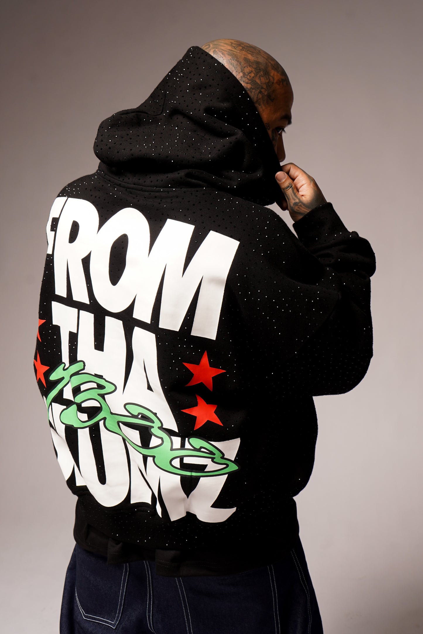 1300FTS RHINESTONE HOODIE